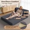 Folding Sofa Bed, One-Piece High-Density Foam Sleeper Chair, Grey, Twin