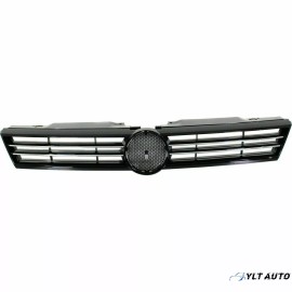 YLT Auto Grille Black Shell Grill W/chrome Trim Fit 2011-2014 Volkswagen Jetta