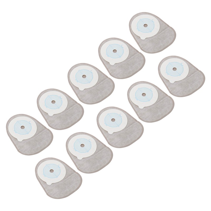 10pcs Adhesive Colostomy Pouch Lock Disposable Drainable Medical Ostomy Bag