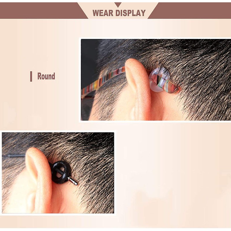MOLDERP Glasses Ear Grip - Eyeglasses Temple Tip Sleeve Retainer,Anti-Slip