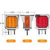 2Pcs Double Face Square LED Fender Pedestal Turn Signal Lights
