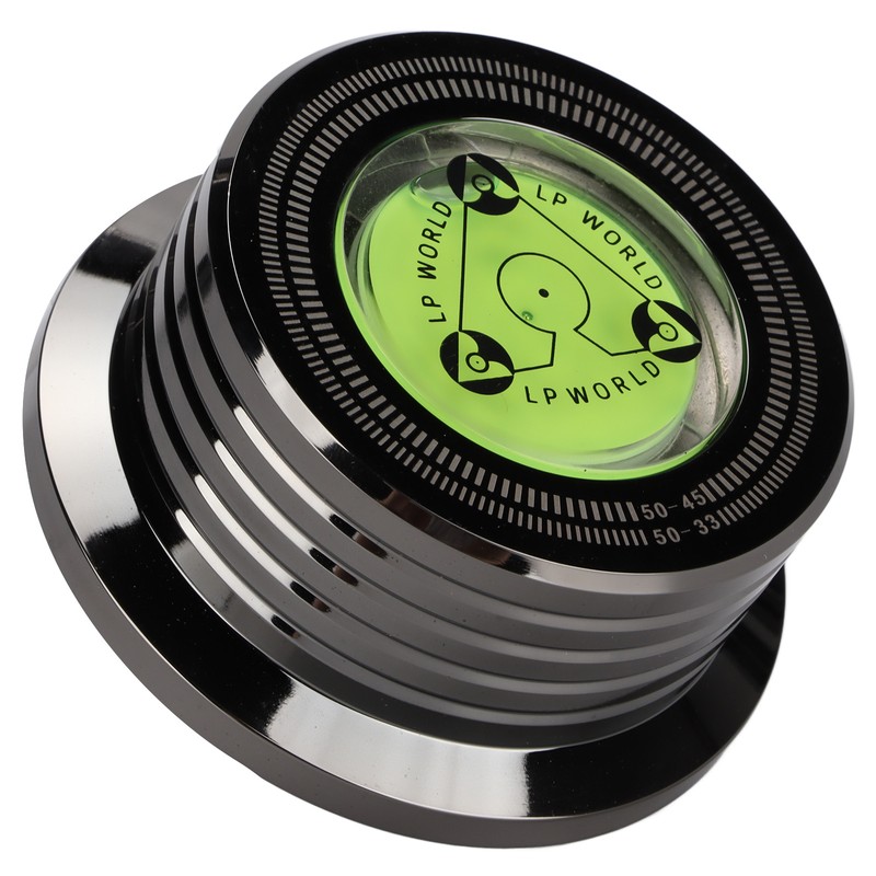 Record Weight Stablizer Aluminum Turntable Disc Clamp with Bubble Leveling