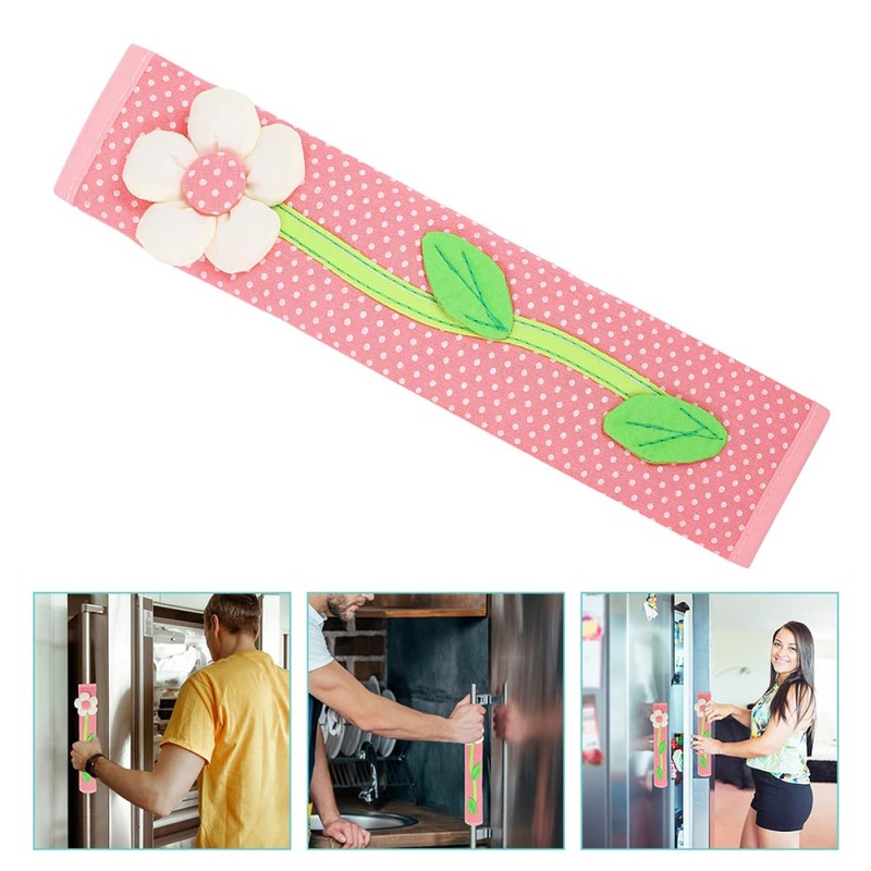 Mobestech Fridge Handle Cover Kitchen Glove for Refrigerator Door Flower