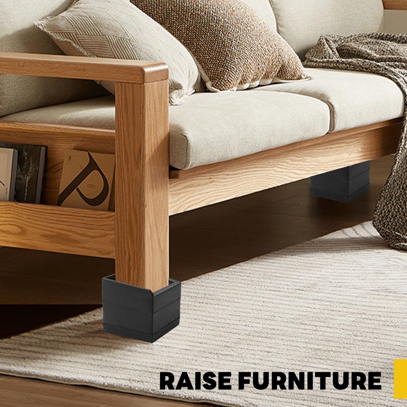 BTSD-home Bed Risers Heavy Duty Adjustable Furniture Risers Elevation in
