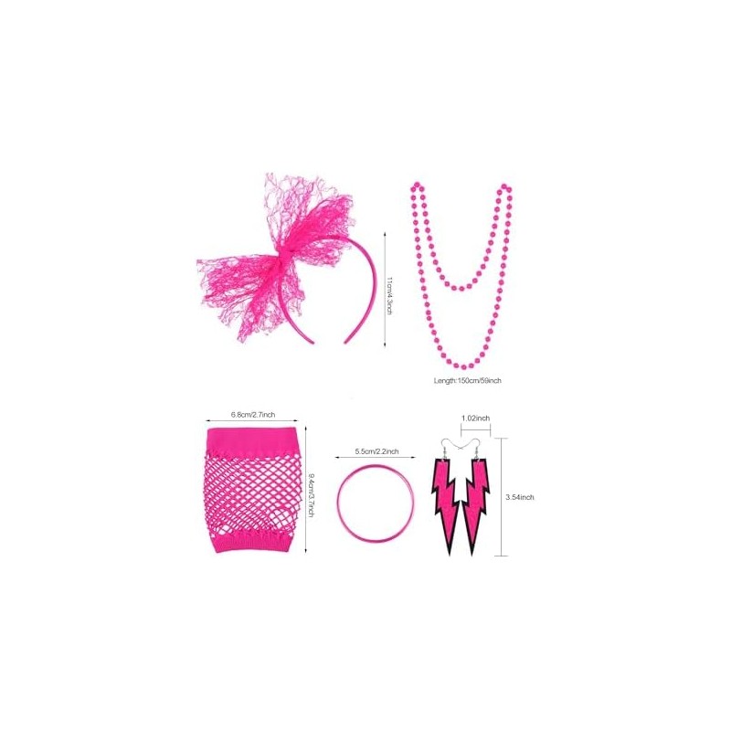 Disfraz de los 80's Mujers, 5 Conjunto de Accesorios para