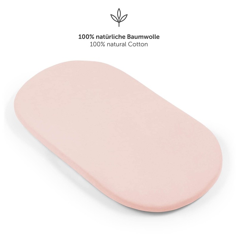 Laleni Premium fitted sheets for bassinet, oval, breathable, 100% cotton