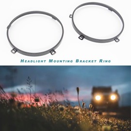 Asusolvent Round Headlight Bracket for Jeep TJ Wrangler 1997-2006, 7 Inch Headlight Rings Mounting Bracket Retaining Replacement for Round Headlight