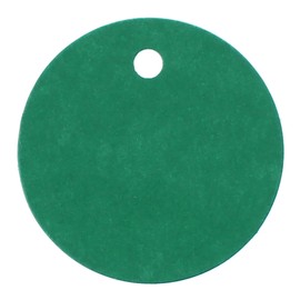 CleverDelights 1.5" Green Gift Tags - 100 Pack - Round Circle Paper Hang Tag