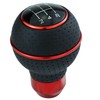 Temzzer Red Shifter Gear Knob 5 Speed Leather Ball Shift