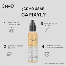 Cre-C Loción Regeneradora Capilar Anticaida de Cabello Lab Capixyl De125 ML con Extractos Naturales Estimulacion de Crecimiento Previene Envejecimient