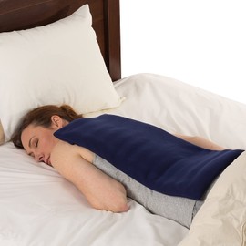 SunnyBay Extra Large Body Heat Wraps - Hot and Cold Therapy Pad Warmer or Microwavable Heating Pads - Upper & Lower Back, Shoulder & Heated Neck Wrap - Gifts for Men & Women (Midnight Blue)