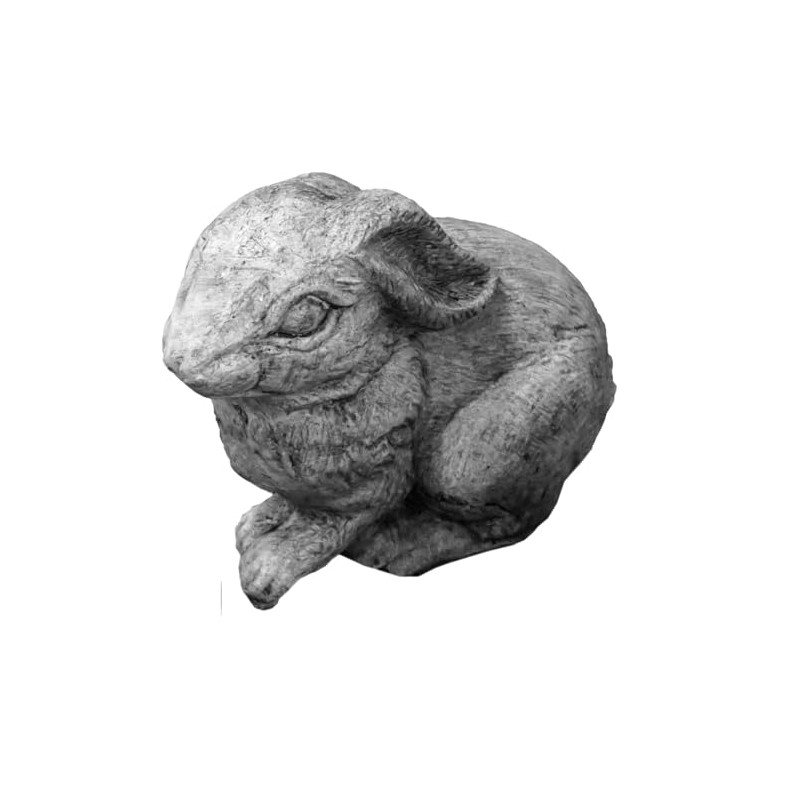 Solid Rock Stoneworks Momma Rabbit Concrete Statue, 7" Tall, Pre