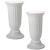 2 x Outdoor Vase for Garden or Grave in Round