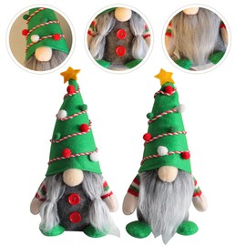 Christmas Gnomes Ornaments 2pcs Christmas Gonks Decorations Gnome Handmade Plush Santa Christmas Tree Decorations Holiday Xmas Decorations