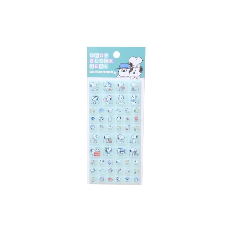 Snoopy [Sticker Sheet] Drop Block Sticker / Snoopy & Family