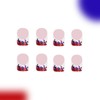 4th of July Press on Nails Short Square Fake Nails