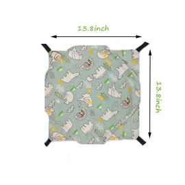 LEFTSTARER Pet Small Animal Hanging Hammock Ferret Bunkbed Hammock Cage Toy for Hamster Rat Sugar Glider Parrot Guinea Pig Hideout Play Sleep (Polar Bear)