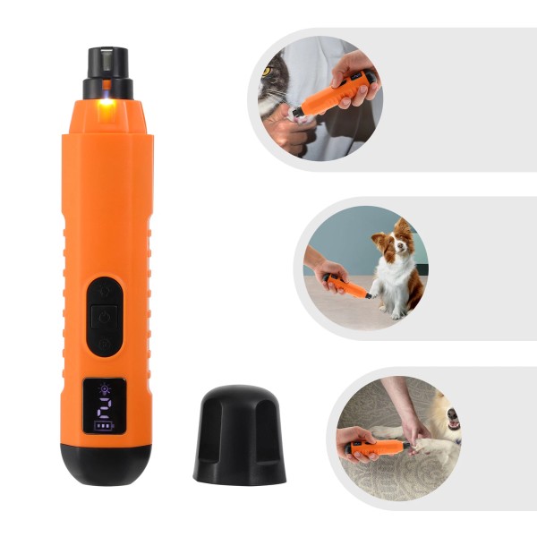 Electric Dog Nail Grinder Pet Trimmer USB Charge Clipper Professional
