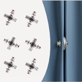 Onwoli 10 Pairs Magnetic Curtain Clips, Curtain Magnets Closures Prevent Light Leaking for Indoor Outdoor, Curtain Closing Accessories for Pergola Patio Gazebo Cabana