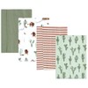 Luvable Friends Hudson Baby Flannel Burp Cloths 4pk, Forest Trail