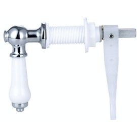 Taps2Traps 3/8" Small Bore Traditional Victorian Ceramic Toilet Cistern Lever Flush Handle