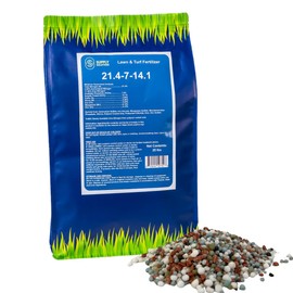 Supply Solutions 21.4-7-14.1 Lawn and Turf Fertilizer with Iron - Achieves a Lush Green Lawn in Weeks - Turf Builder for All Grass Types - for Greener Grass Fertilizer (25lbs)