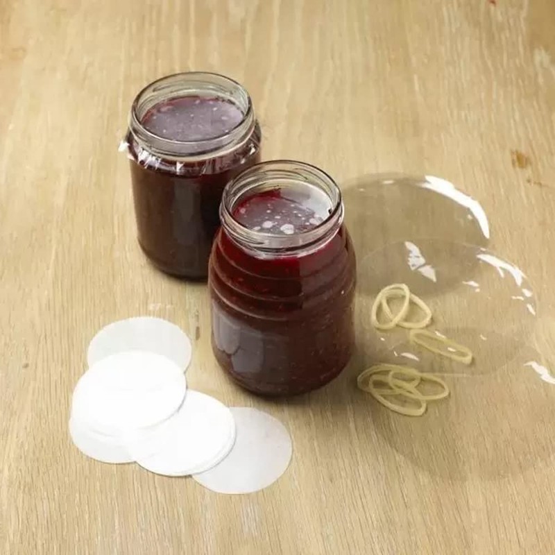 24 x 1lb Jam Pot Covers Labels with Elastic Rubber