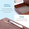 LAPGEAR Schoolhouse Lap Desk with Storage Compartments - Acacia Wood