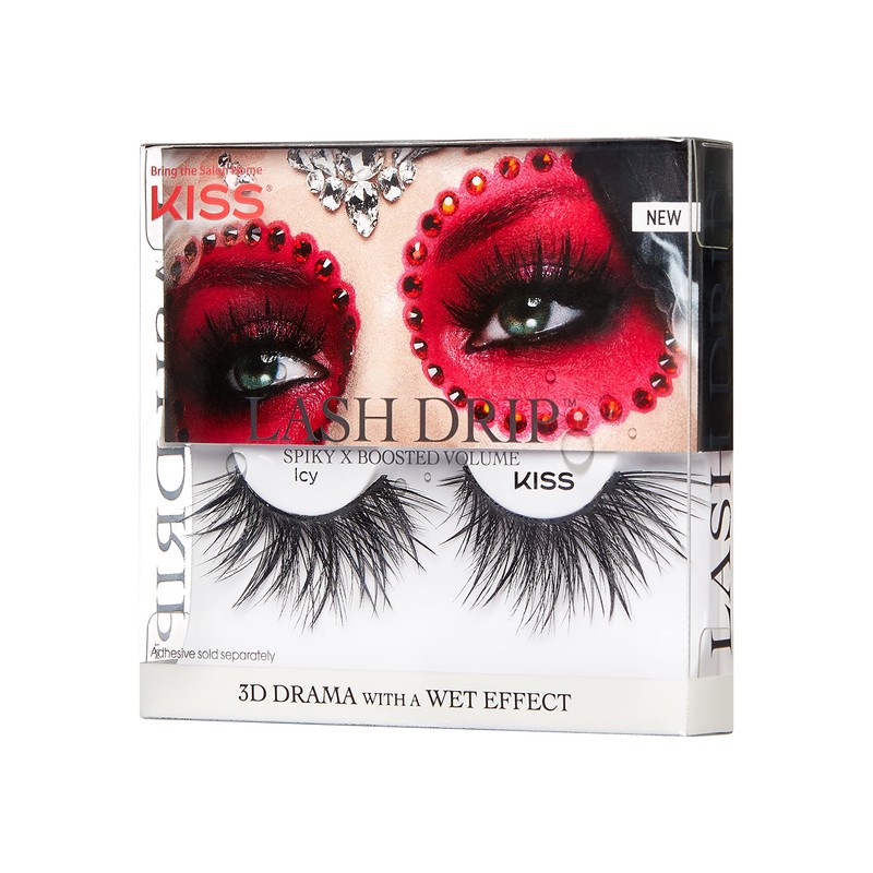 KISS Lash Drip False Eyelashes, Spiky X Boosted Volume, Unique