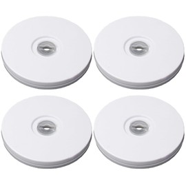 4 Pcs Lazy Susan Turntable, 4-Inch Acrylic Rotating Tray Ball Bearing Revolving Display Base for Spice Rack Desktop Kitchen Bathroom Decorating (White)