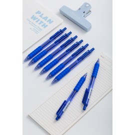 NOTEFUL Retractable Gel Pens Clicker, Medium Point 0.7, Premium Comfort Grip for Note Taking, Journaling and Smooth Writing