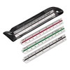 Rulex 100mm 10cm Micro Silver Metal Triangular Scale Ruler with