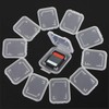 AIMALL 10PCS Transparent SD SDHC Memory Card Holder, Rigid Plastic