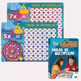 Hacer y Aprender Juego De Mesa Ruleta Matemática Tablas De Multiplicar