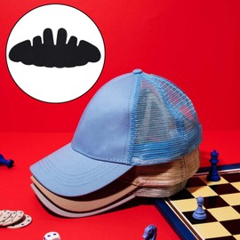 oruola 15pcs Hat Insert to Keep Shape, Felt Hat Sweat Liner,Hats Protector with Unique Cave Design,Washable Reusable Hats Liners Sweat Protection for Baseball Cap, Sun Hat, Black