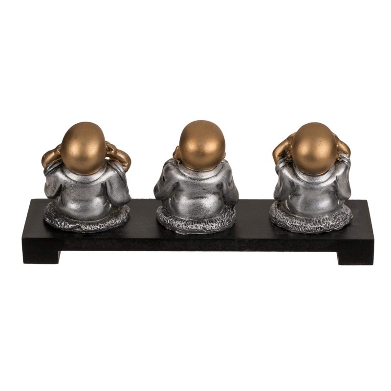 Out of the blue 190131 Polyresin Figurines on Wooden Bench