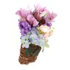Lavender Basket Wreath for Front Door Artificial Spring Summer Wreath