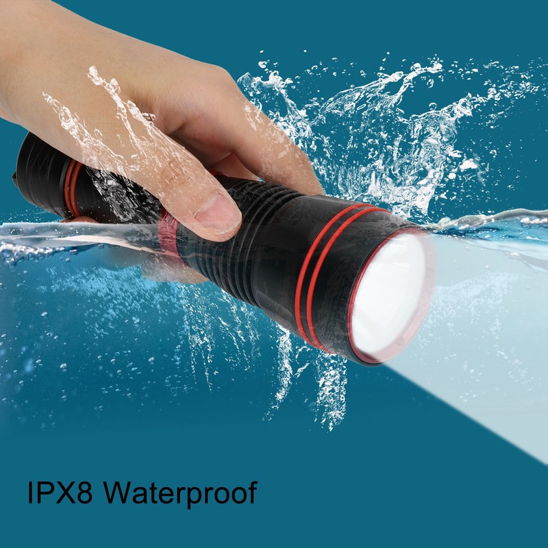 Dive Light 1200 Luminous Flux IPX8 Waterproof Stepless Dimming Aluminium