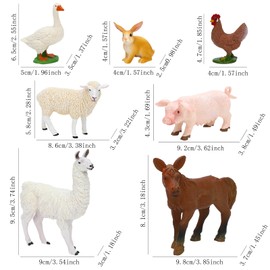ONEST 30 Pieces Mini Farm Animal Figurines Playset Hand Painted Tiny Farm Animals Realistic Detailed Plastic Puppy Figures