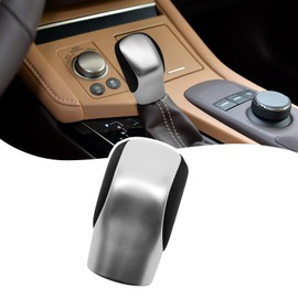 VKGUG Black Leather Chrome Gear Shift Knob Shifter Compatible with Lexus ES GS GX is NX RC RX 200t 300 350 460 500 300h 350L 450h 450hL
