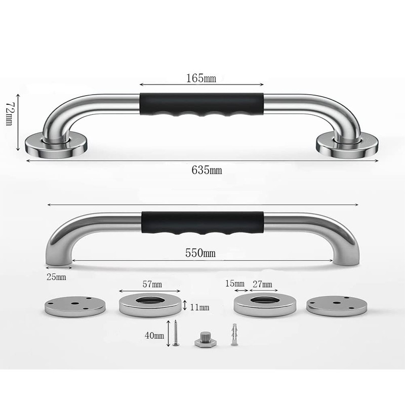 24 Inch Anti Slip Shower Grab Bar Handle, Hoopever Stainless