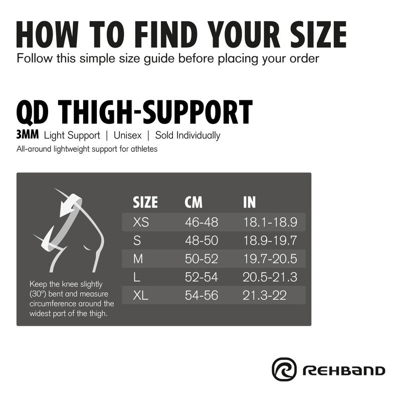 Rehband Thigh Bandage Compression Bandage 3 mm Neoprene Thigh Support