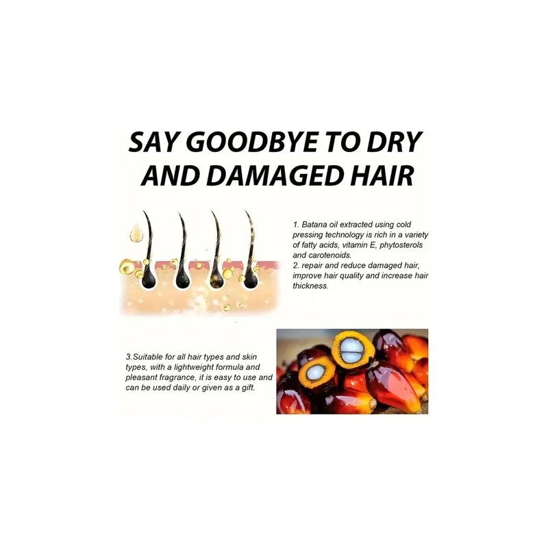 2pcs Aceite De Batana,mejora El Brillo Del Cabello Y La