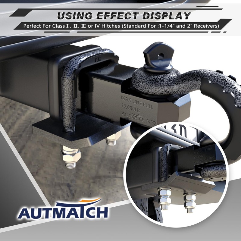 AUTMATCH Hitch Tightener Anti-Rattle Clamp, Heavy Duty Hitch Stabilizer for