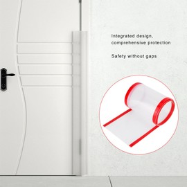 Safety Door Hinge Protector Cover Door Finger Pinch Guard for Baby Children (Transparent 120x17cm)