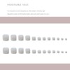 Square Press on Toenails,Lucoffeoi 24Pcs Fake Toenails Short Acrylic False