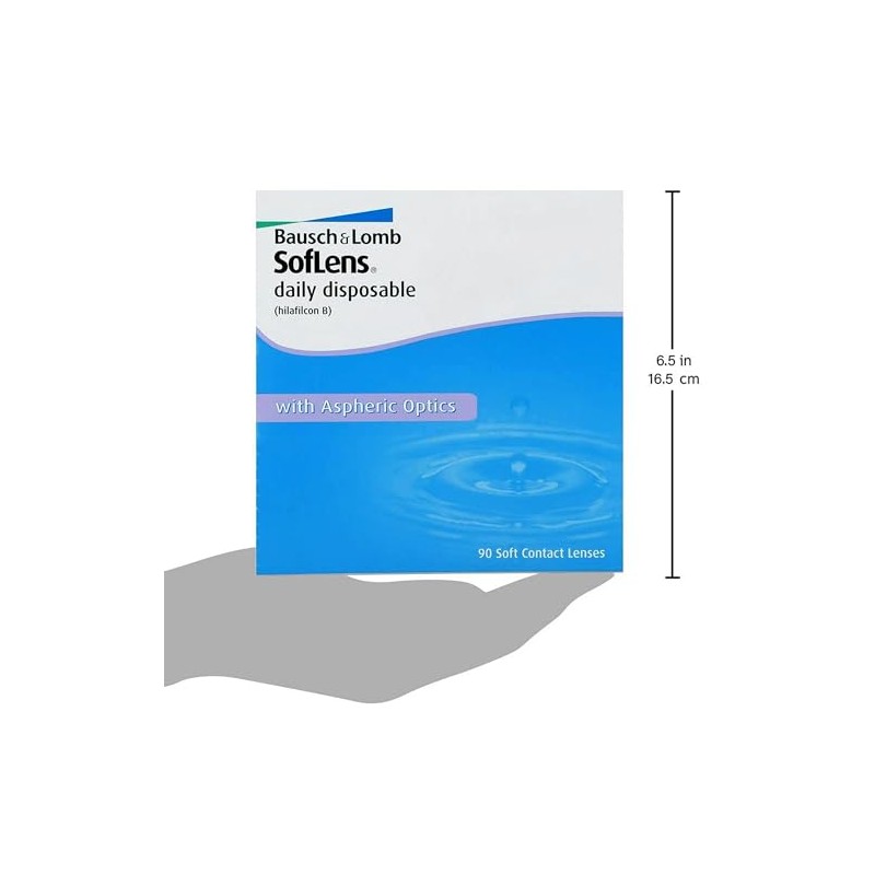 Bausch + Lomb SofLens Daily Disposable Tageslinsen, sphärische Kontaktlinsen, weich,