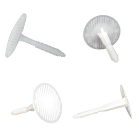 TruFast 5-3/8" Plasti-Grip PMF Fastener (200 EA) White Plastic Heavy-Duty Insulation Anchors for Securing on Masonry, Brick, Concrete, and Stone Walls