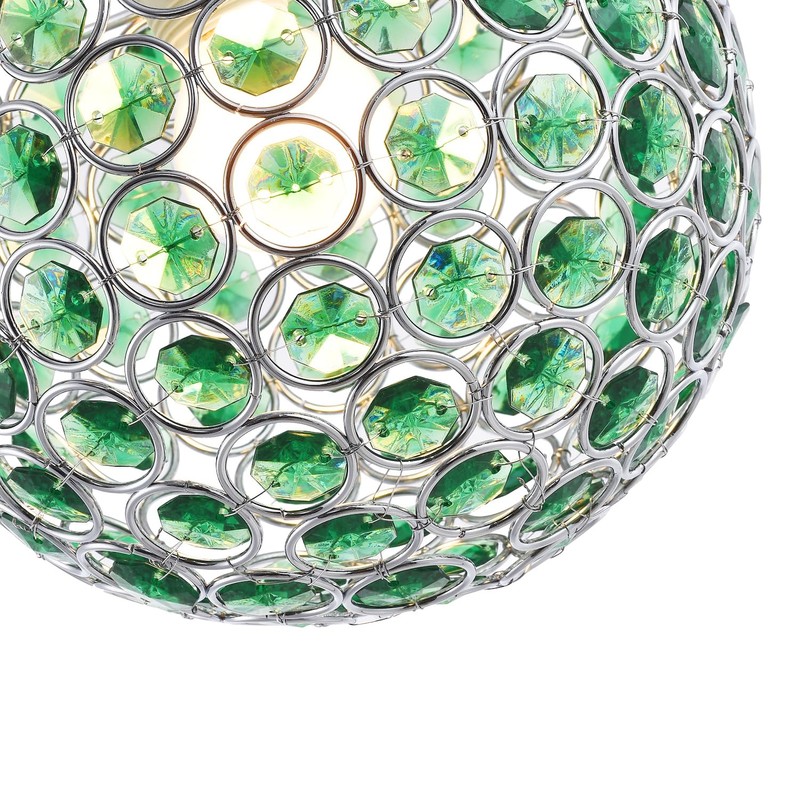 Modern Round Globe Easy Fit Pendant Shade with Small Forest