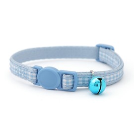 [Cat Collars] amiko Light Check Cat Collar Color: 254 Light Blue